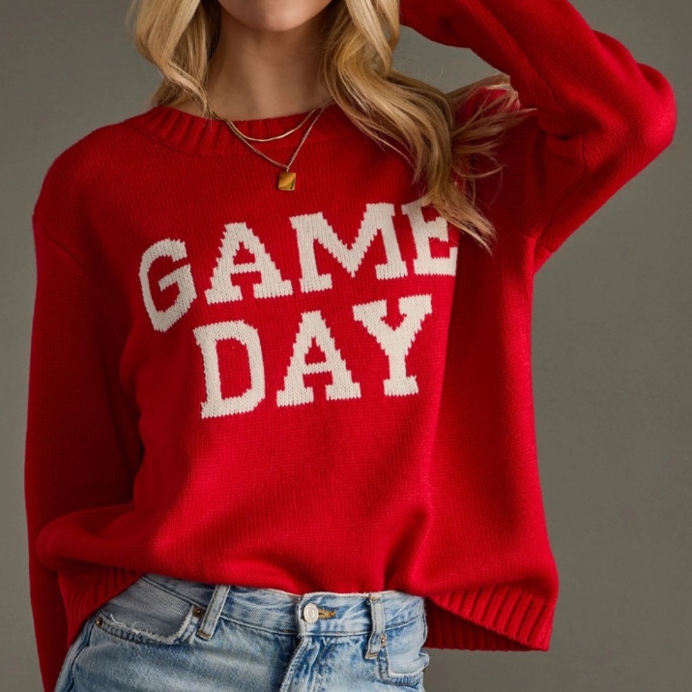 New with tags. Game Day sweater. Red. Panache